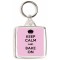 Keep Calm and Bake On - Square Keyring
