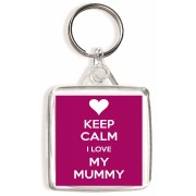 Keep Calm I Love My Mummy - Square Keyring