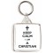 Keep Calm I am a Christian - Square Keyring
