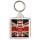 Keep Calm and Be British - Square Keyring