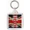 Keep Calm and Be British - Square Keyring