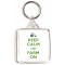 Keep Calm and Farm On - Square Keyring