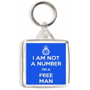 I am Not a Number I'm a Free Man - Square Keyring