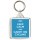 Keep Calm and Carry On Cycling - Square Keyring