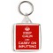 Keep Calm and Carry On Inputting - Square Keyring
