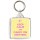 Keep Calm and Carry On Knitting - Square Keyring
