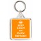 Keep Calm and Click Refresh - Square Keyring