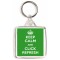 Keep Calm and Click Refresh - Square Keyring