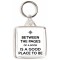 Between the Pages of a Book is a Good Place to Be - Square Keyring