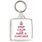 Keep Calm and Have a Cupcake - Square Keyring