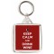 Keep Calm and Drink Wine - Square Keyring