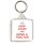 Keep Calm and Drive a Tractor - Square Keyring