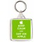 Keep Calm and Eat an Apple - Square Keyring