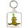 Keep Calm and Eat Bananas - Square Keyring