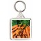 Keep Calm and Eat Carrots - Square Keyring