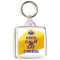 Keep Calm and Eat Cheese- Square Keyring