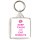 Keep Calm and Eat Donuts - Square Keyring