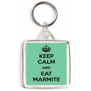 Keep Calm and Eat Marmite - Square Keyring