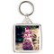 Keep Calm and Love Cats - Square Keyring
