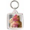 Keep Calm and Love Cats - Square Keyring