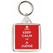 Keep Calm I'm a Judge - Square Keyring
