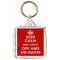 Keep Calm and Turn it Off and On Again - Square Keyring