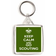 Keep Calm and Go Scouting - Square Keyring