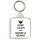 Keep Calm and Grow a Beard - Square Keyring