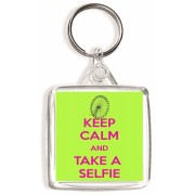 Keep Calm and Take a Selfie - Square Keyring