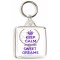 Keep Calm and Sweet Dreams - Square Keyring