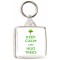 Keep Calm and Hug Trees - Square Keyring