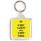 Keep Calm and Keep Bees - Square Keyring