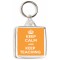 Keep Calm and Keep Teaching - Square Keyring