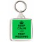 Keep Calm and Keep Weeding - Square Keyring