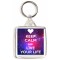 Keep Calm and Live Your Life - Square Keyring