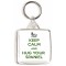 Keep Calm and Hug Your Spaniel - Square Keyring
