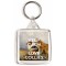 Keep Calm and Love Collies - Square Keyring