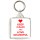 Keep Calm and Love Grandma - Square Keyring