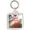 Keep Calm and Love Jesus - Square Keyring