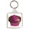 Keep Calm and Love Muffins - Square Keyring