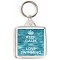 Keep Calm and Love Swimming - Square Keyring