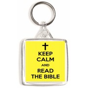 Keep Calm and Read the Bible - Square Keyring