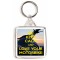 Keep Calm and Love Your Motorbike - Square Keyring 