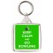 Keep Calm and Go Bowling - Square Keyring