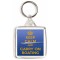 Keep Calm and Carry On Boating - Square Keyring