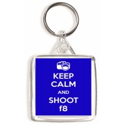 Keep Calm and Shoot f8 - Square Keyring