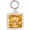 Keep Calm and Eat Chips - Square Keyring