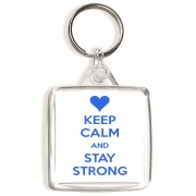 Keep Calm and Stay Strong - Square Keyring