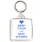 Keep Calm and Stay Strong - Square Keyring