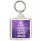Keep Calm and Stay with Jesus - Square Keyring